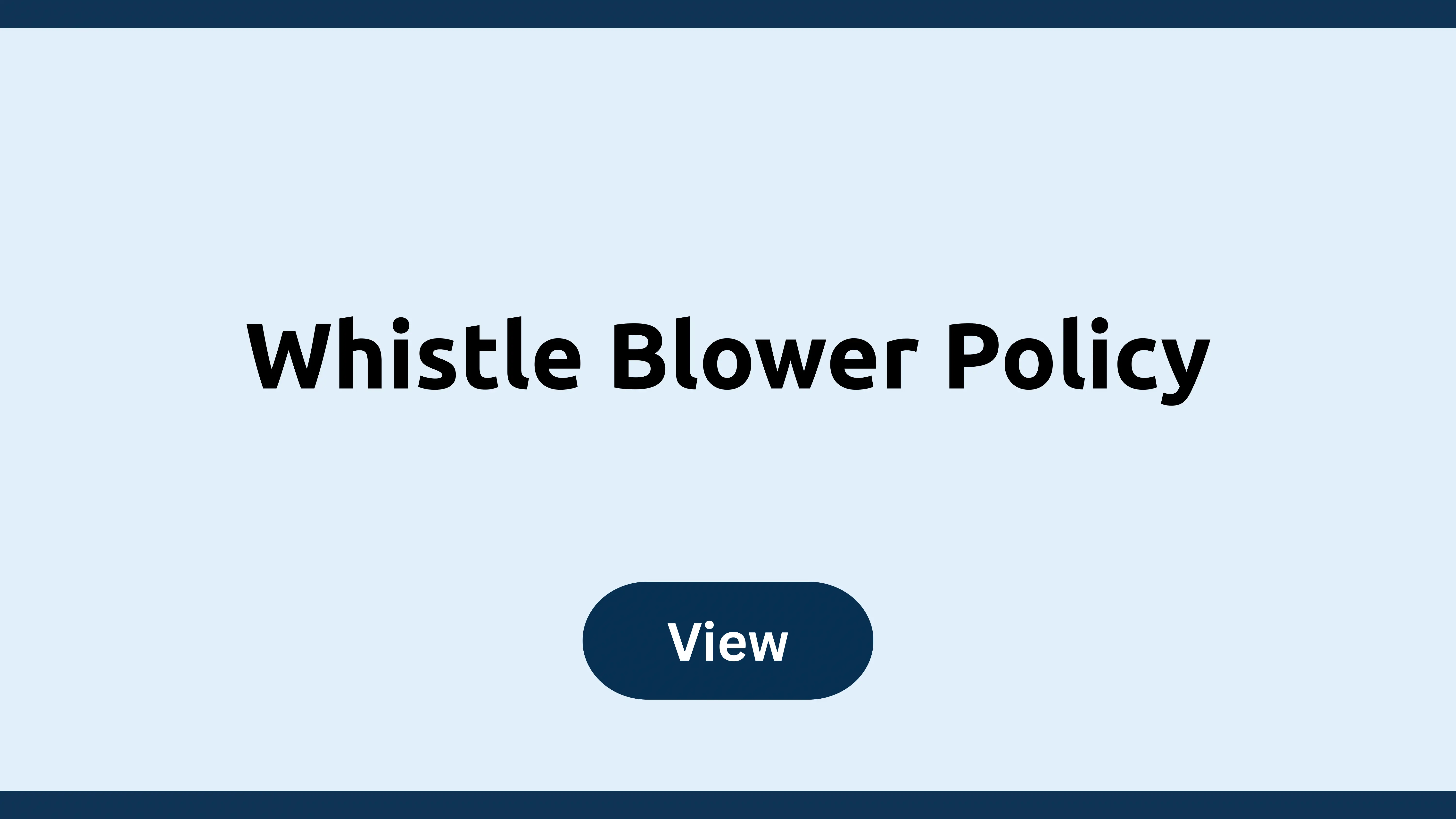 Whistle Blower Policy